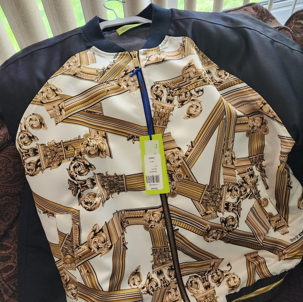 AUTHENTIC! NWT - VERSACE SATIN JACKET